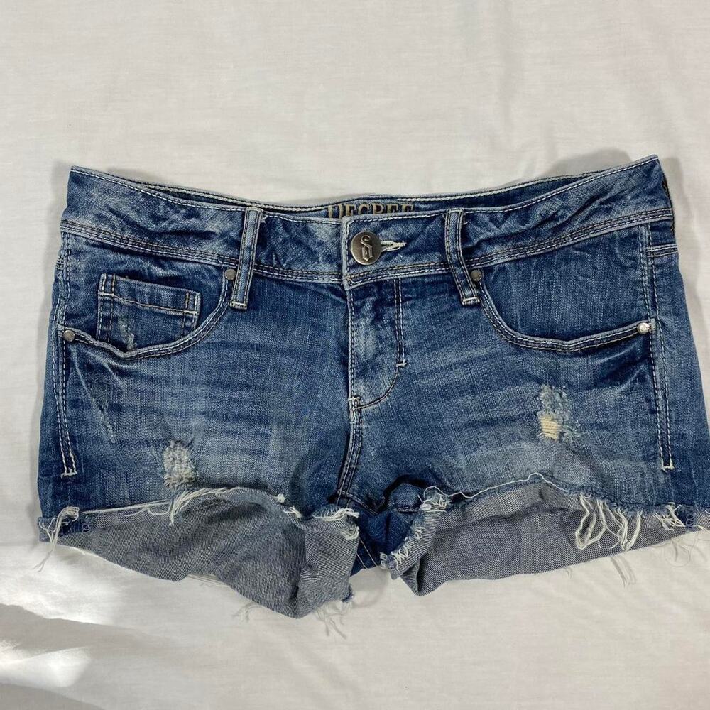 Decree low rise rise denim‎ shorts size 3 y2k preppy summer